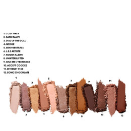 Палетка теней для век x 12 Connect In Colour Eye Shadow Palette: Unfiltered Nudes